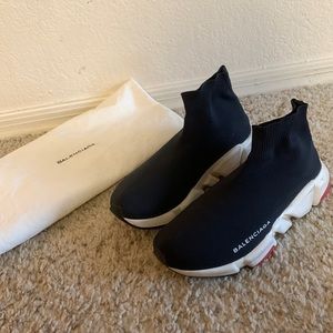 Balenciaga dark navy sock sneaker